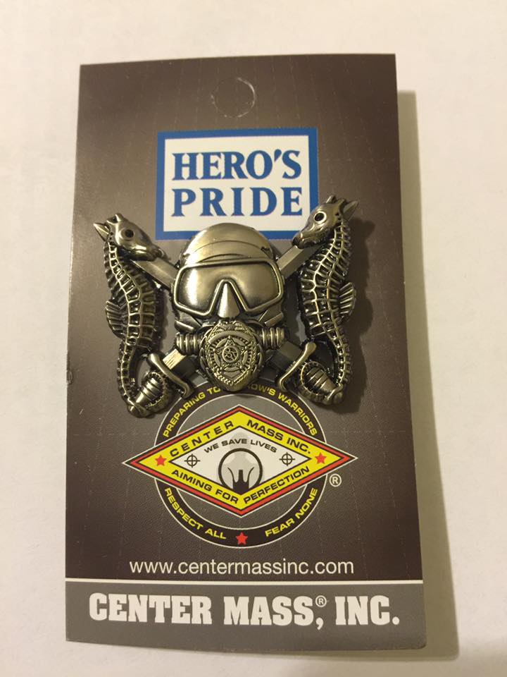 PSD pin Uniform pin Public Safety Diver pin PSD LOGO Tri Star Scuba